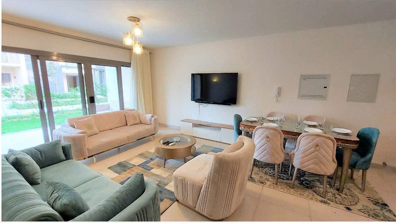 Ground chalet 2BR for rent in marina marassi direct to canal view  